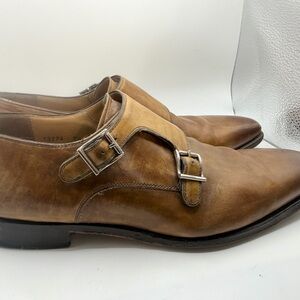 Magnanni Miro Men's Double Monk Strap Leather Shoes - Brown